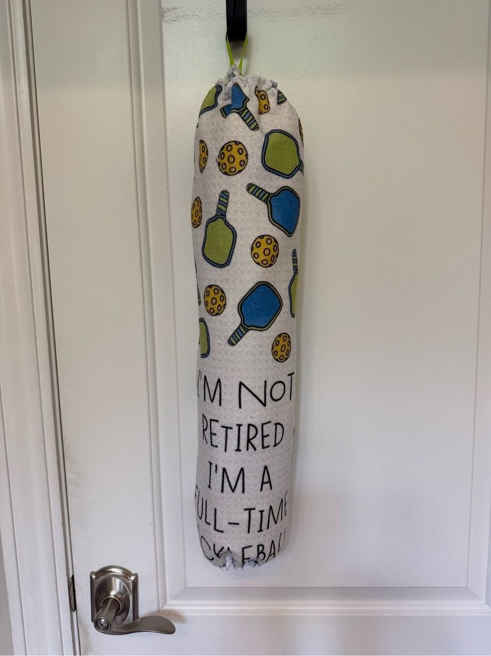 Handmade Plastic Bag Holder-I’m no retired I’m a full-time Pickleball player